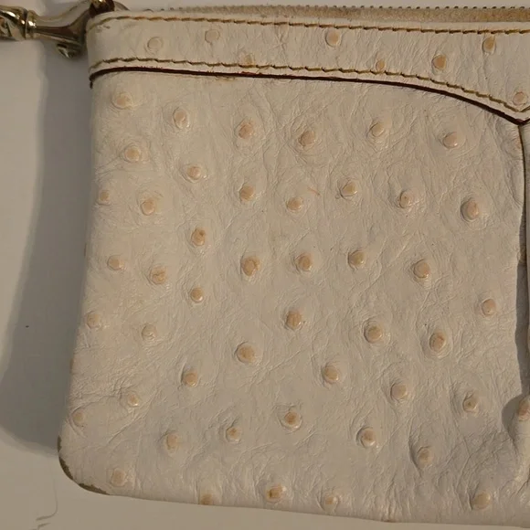 DOONEY & BOURKE White Ostrich Leather Wristlet - Picture 3 of 10